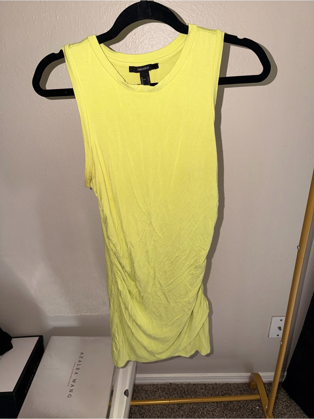 Forever 21 Neon Yellow Sleeveless Dress